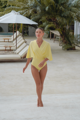 Ella swim set with real wrap skirt - Honey