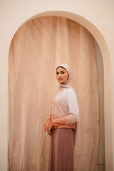 Sandy Bloom Peach Colour-Block Long Sleeve Swim Top