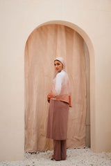 Sandy Bloom Peach Colour-Block Long Sleeve Swim Top