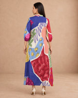 Dora Florentine Mosaic Print Kaftan-Style Cotton Dress
