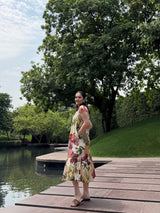 Raya Dress in Sol Garden print (Sandstone)