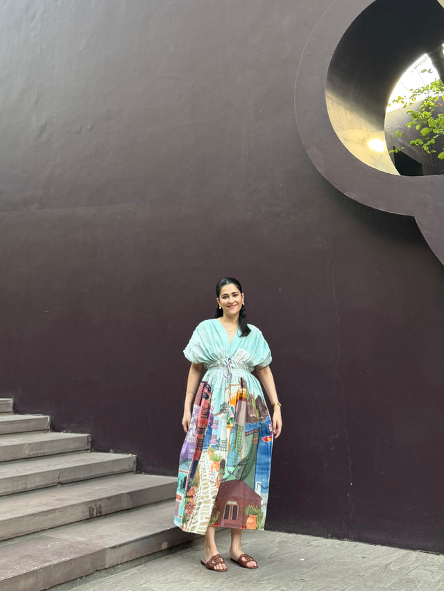 Nirvana Dress in Casa Parade print