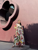 Petalia Dress in Sol Garden print (Sandstone)