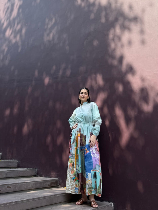 Petalia Dress in Casa Parade print