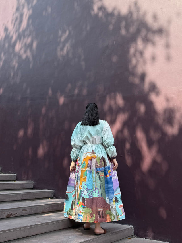 Petalia Dress in Casa Parade print