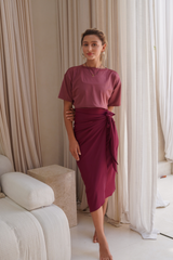 Naya swim set with Elina 2.0 skirt - Wild Ginger / Wine