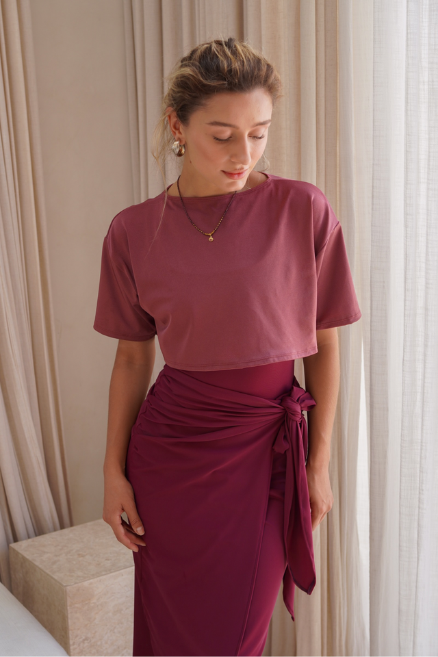 Naya swim set with Elina 2.0 skirt - Wild Ginger / Wine