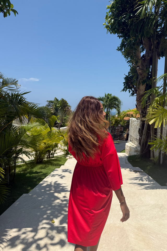 Emma swim dress - Red