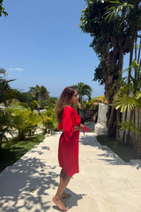 Emma swim dress - Red