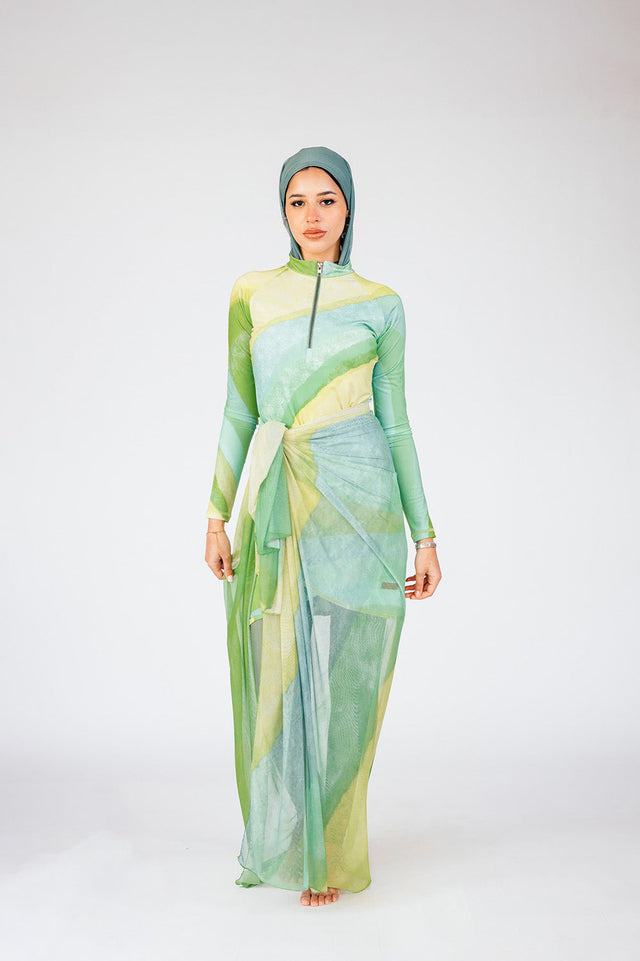 تستر سباحة لايم فيجن برباط للخصر من التول