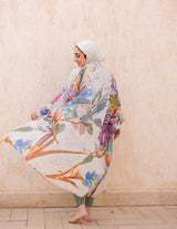 Ward Floral Watercolor Chiffon Swimwear Kimono