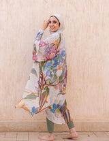 Ward Floral Watercolor Chiffon Swimwear Kimono
