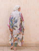 Ward Floral Watercolor Chiffon Swimwear Kimono