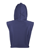 Swim Hood Navy Cropped Sleeveless Hooded Swim Top