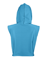 Swim Hood Aqua Cropped Sleeveless Hooded Swim Top