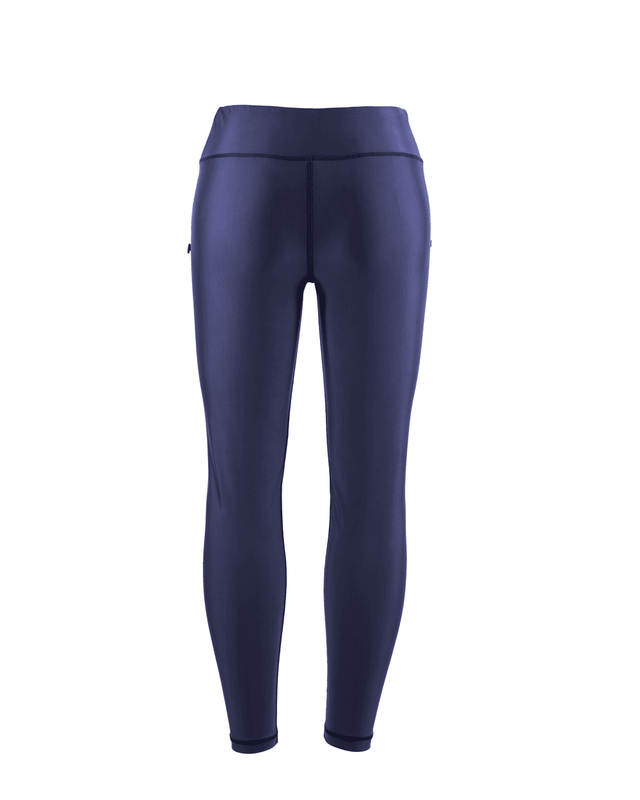 Navy Ankle-Length Swim Leggings