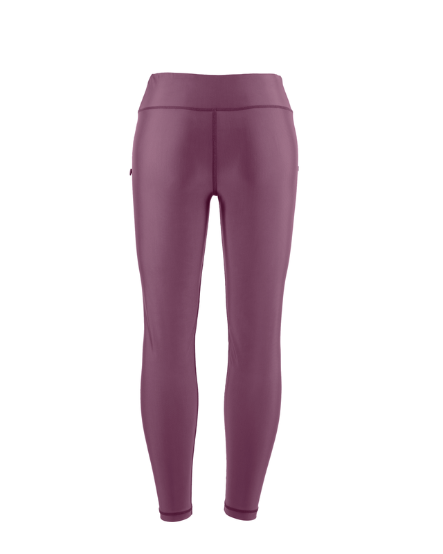 Plum High-Rise Ankle-Length Swim Leggings