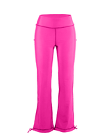 Bright Pink Ankle-Length Swim Bottom with Hem Ties