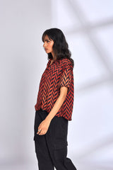 Aaroo Red Shirt - Shirt - Mizyana