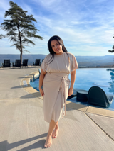 Alejandra Swim Dress – Biscuit
