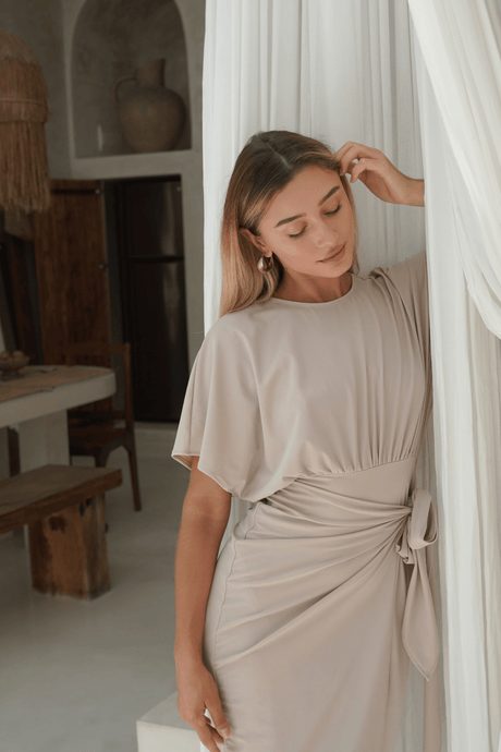 Alejandra Swim Dress – Biscuit - Swim Dress - Mizyana
