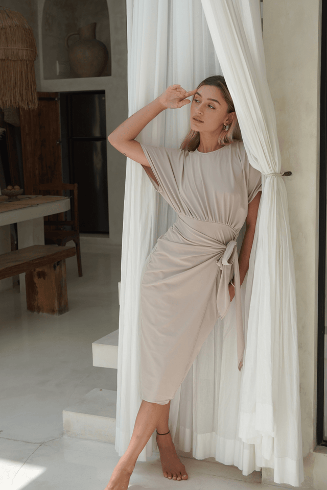 Alejandra Swim Dress – Biscuit - Swim Dress - Mizyana