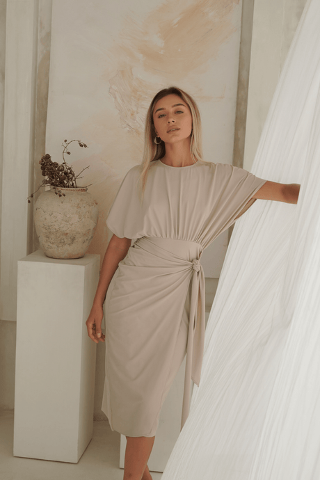 Alejandra Swim Dress – Biscuit - Swim Dress - Mizyana