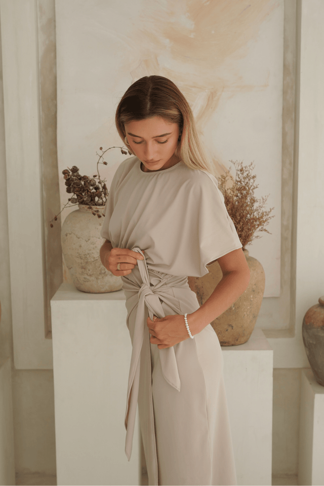 Alejandra Swim Dress – Biscuit - Swim Dress - Mizyana