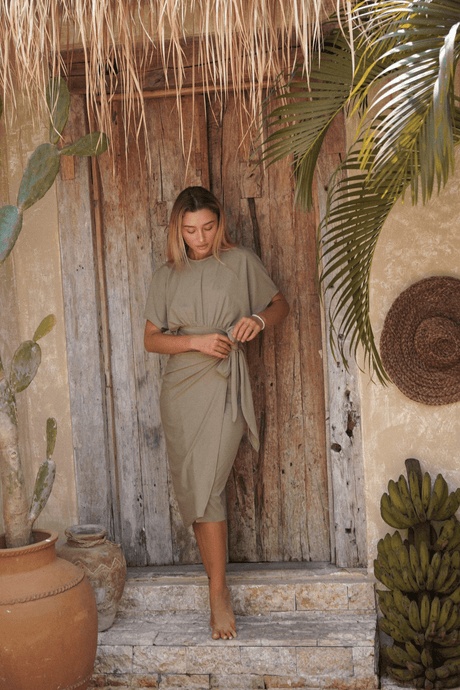 Alejandra Swim Dress – Olive - Swim Dress - Mizyana