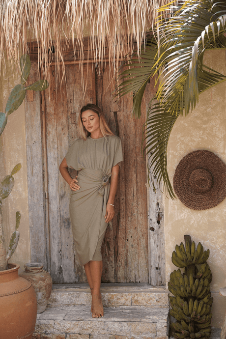 Alejandra Swim Dress – Olive - Swim Dress - Mizyana