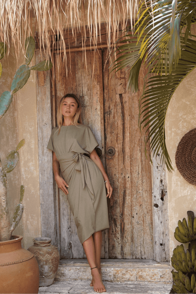 Alejandra Swim Dress – Olive - Swim Dress - Mizyana