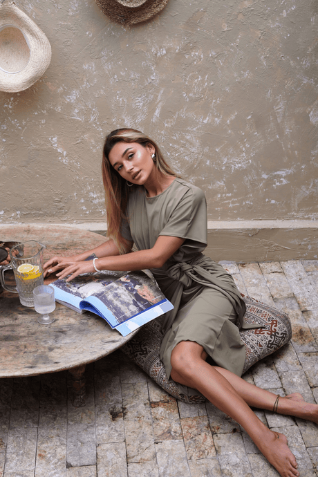 Alejandra Swim Dress – Olive - Swim Dress - Mizyana