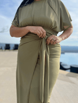 Alejandra Swim Dress – Olive - Swim Dress - Mizyana