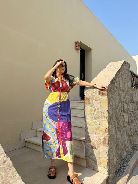 Alessia Dress in Florentine Mosaic Print - Dress - Mizyana