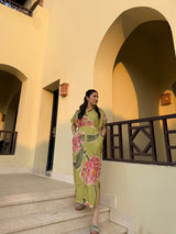 Alessia Dress in Tuscan Olive Print - Dress - Mizyana