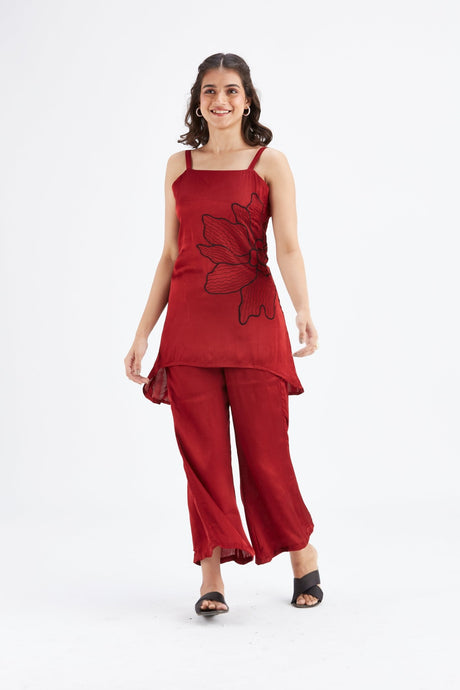 Alina Red co-ord set - Co-ord Set - Mizyana