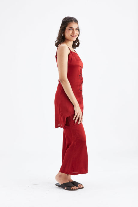 Alina Red co-ord set - Co-ord Set - Mizyana