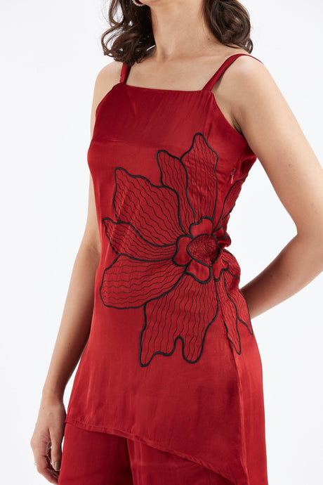 Alina Red co-ord set - Co-ord Set - Mizyana