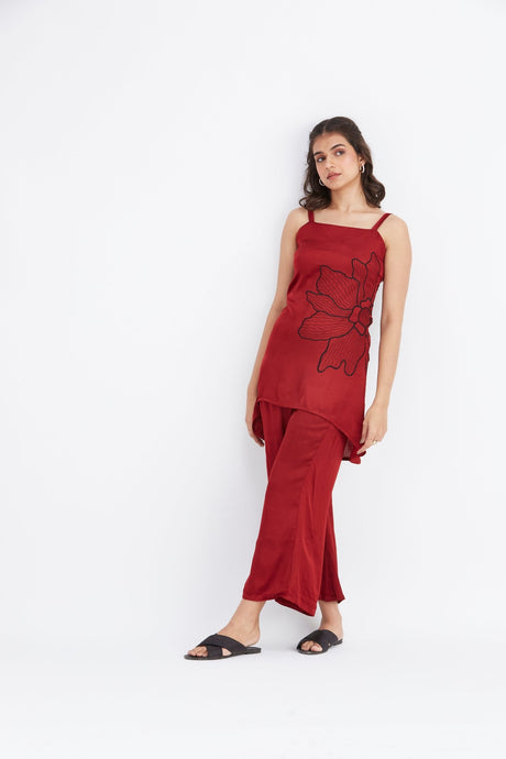 Alina Red co-ord set - Co-ord Set - Mizyana