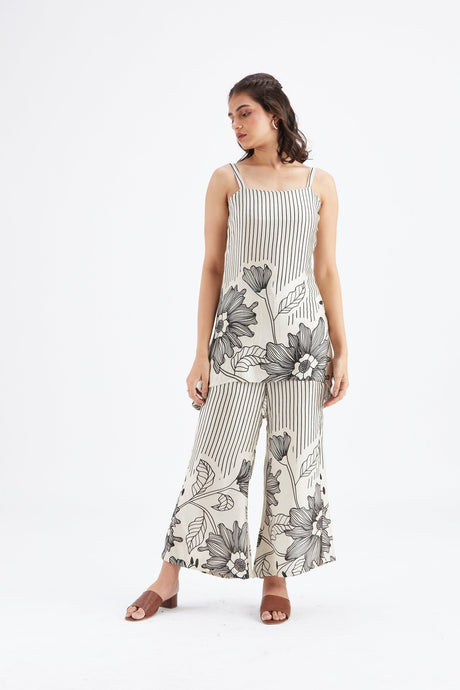 Alina white co-ord set - Co-ord Set - Mizyana