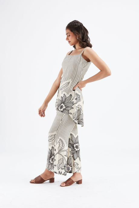 Alina white co-ord set - Co-ord Set - Mizyana