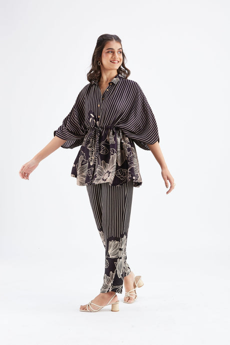 Amae Black co-ord set - Co-ord Set - Mizyana