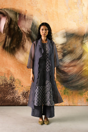 Amaya Tunic Pants Set With Luna Jacket - Three-Piece Set - Mizyana