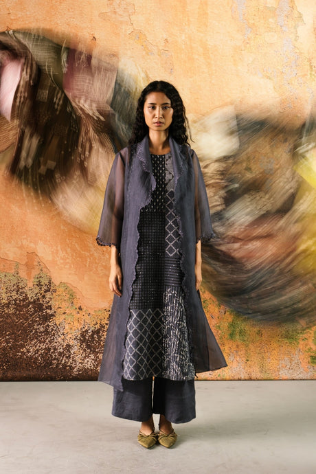 Amaya Tunic Pants Set With Luna Jacket - Three-Piece Set - Mizyana