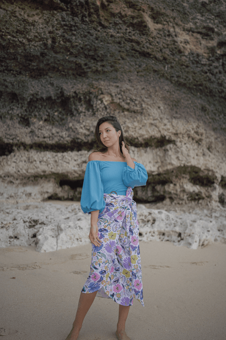 Ana swim skirt - Floral - Swim Cover-Up - Mizyana