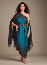 ankara blu cape set - Three-Piece Set - Mizyana
