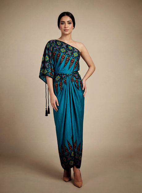 Ankara blu pleat - Kaftan - Mizyana