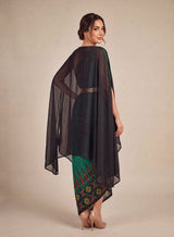 Ankara Green Cape set - Two-Piece Set - Mizyana