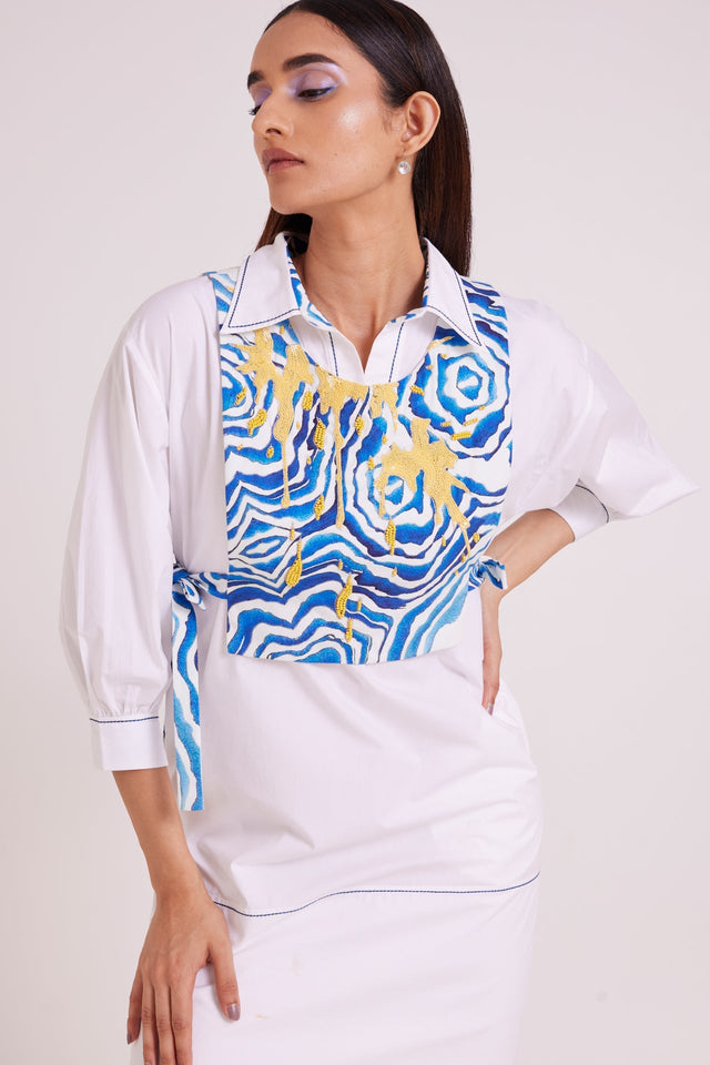 Apollo - Sunlit Tide Dress - Two-Piece Set - Mizyana