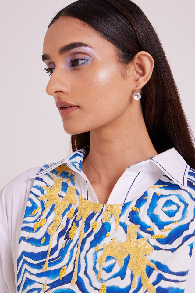 Apollo - Sunlit Tide Dress - Two-Piece Set - Mizyana